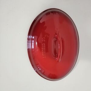 Vintage Le Creuset Red Replacement Part Oval  LID ONLY France Circular